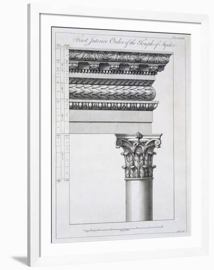 Order of the Portico to the Vestibulum in the Peristylium-Robert Adam-Framed Giclee Print