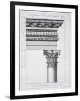 Order of the Portico to the Vestibulum in the Peristylium-Robert Adam-Framed Giclee Print