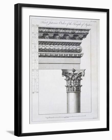 Order of the Portico to the Vestibulum in the Peristylium-Robert Adam-Framed Giclee Print
