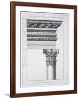 Order of the Portico to the Vestibulum in the Peristylium-Robert Adam-Framed Giclee Print