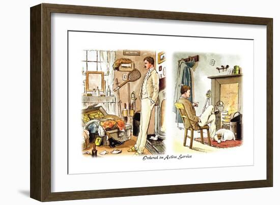 Ordered on Active Service-Richard Simkin-Framed Art Print