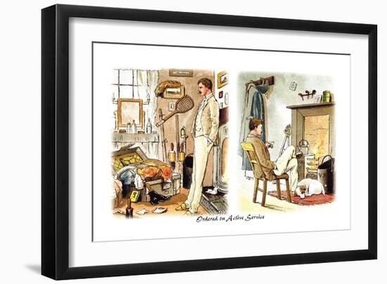 Ordered on Active Service-Richard Simkin-Framed Art Print