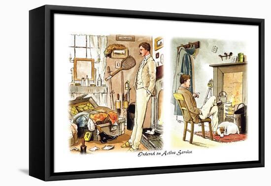 Ordered on Active Service-Richard Simkin-Framed Stretched Canvas