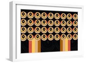 Orderly Hoot n' Stripes-Belen Mena-Framed Giclee Print