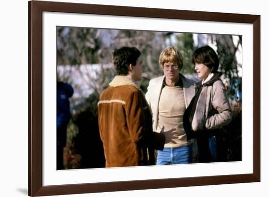 ORDINARY PEOPLE, 1980 directed by ROBERT REDFORD On the set, Robert Redford with Timothy Hutton and-null-Framed Photo