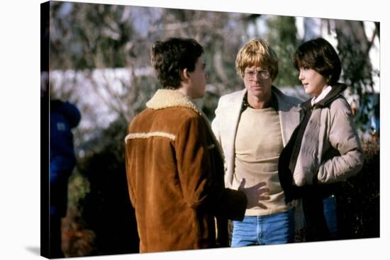 ORDINARY PEOPLE, 1980 directed by ROBERT REDFORD On the set, Robert Redford with Timothy Hutton and-null-Stretched Canvas