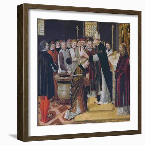 Ordination of St. Augustine-Ambrogio da Fossano-Framed Giclee Print