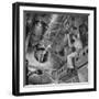 Ordnance Man Inserting Fuse Into 500 Lb. Demolition Bomb in Bomb Bay of B-29-Bernard Hoffman-Framed Photographic Print