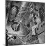 Ordnance Man Inserting Fuse Into 500 Lb. Demolition Bomb in Bomb Bay of B-29-Bernard Hoffman-Mounted Photographic Print