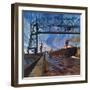 "Ore Barge," June 14, 1947-John Atherton-Framed Giclee Print