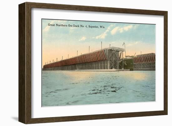 Ore Dock, Superior, Wisconsin-null-Framed Art Print