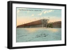 Ore Dock, Superior, Wisconsin-null-Framed Art Print