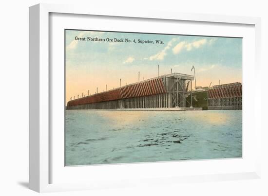 Ore Dock, Superior, Wisconsin-null-Framed Art Print