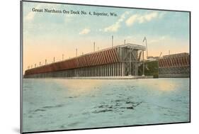 Ore Dock, Superior, Wisconsin-null-Mounted Art Print