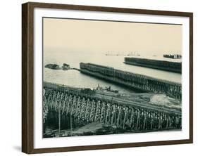 Ore Docks on Lake Superior, Marquette, Michigan, 1890s-null-Framed Giclee Print