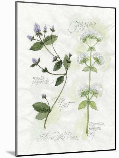 Oregano and Mint-Elissa Della-piana-Mounted Art Print