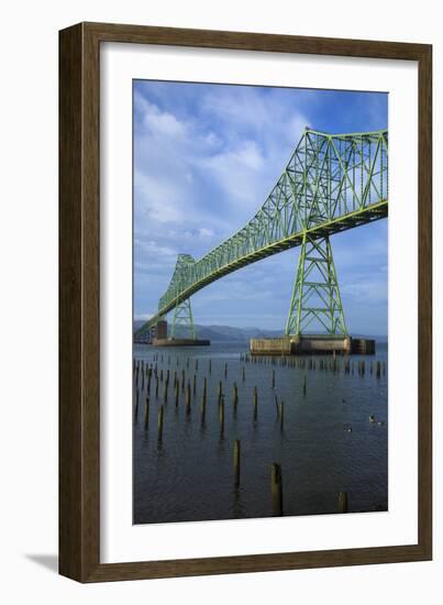 Oregon, Astoria, Astoria-Megler Bridge-Rick A^ Brown-Framed Photographic Print