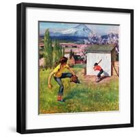 "Oregon Baseball", April 21, 1951-John Clymer-Framed Giclee Print