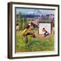 "Oregon Baseball", April 21, 1951-John Clymer-Framed Giclee Print