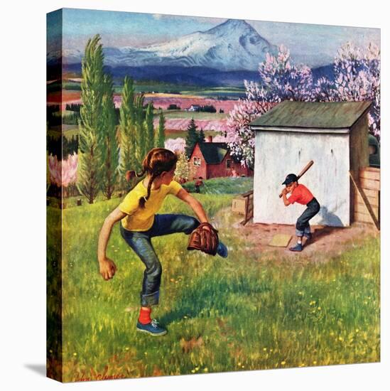 "Oregon Baseball", April 21, 1951-John Clymer-Stretched Canvas