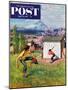 "Oregon Baseball" Saturday Evening Post Cover, April 21, 1951-John Clymer-Mounted Giclee Print