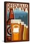 Oregon - Beervana-Lantern Press-Framed Stretched Canvas