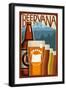 Oregon - Beervana-Lantern Press-Framed Art Print