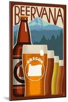 Oregon - Beervana-Lantern Press-Mounted Art Print