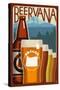 Oregon - Beervana-Lantern Press-Stretched Canvas