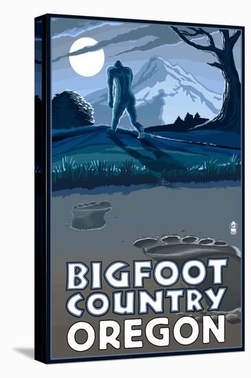 Oregon Bigfoot Country-Lantern Press-Stretched Canvas