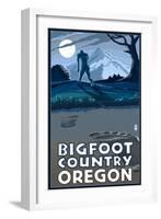 Oregon Bigfoot Country-Lantern Press-Framed Art Print