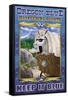 Oregon Blue, Pioneering Rights-Richard Kelly-Framed Stretched Canvas