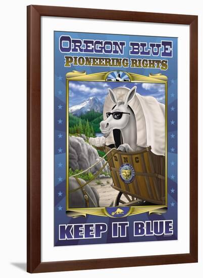 Oregon Blue, Pioneering Rights-Richard Kelly-Framed Art Print