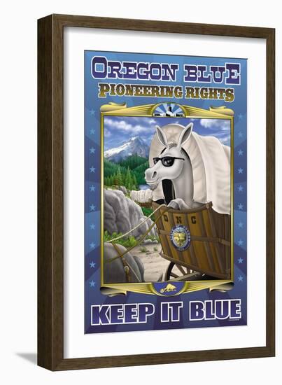 Oregon Blue, Pioneering Rights-Richard Kelly-Framed Art Print