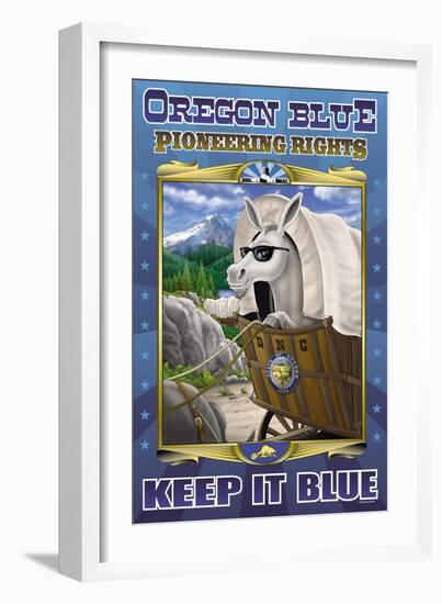 Oregon Blue, Pioneering Rights-Richard Kelly-Framed Art Print