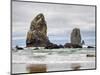 Oregon, Cannon Beach. Needle Seastack, stormy sky-Jamie and Judy Wild-Mounted Photographic Print