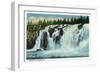 Oregon City, Oregon - View of the Waterfalls, c.1936-Lantern Press-Framed Art Print