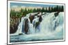 Oregon City, Oregon - View of the Waterfalls, c.1936-Lantern Press-Mounted Art Print