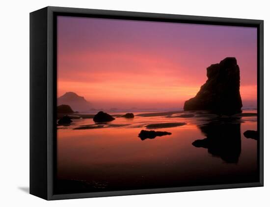 Oregon Coast at Sunset, USA-Marilyn Parver-Framed Stretched Canvas