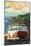 Oregon Coast, Cruising The Coast, Vw Bug Van-null-Mounted Poster