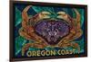 Oregon Coast - Dungeness Crab Mosaic-Lantern Press-Framed Art Print