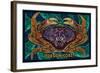 Oregon Coast - Dungeness Crab Mosaic-Lantern Press-Framed Art Print