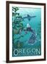 Oregon Coast - Leopard Shark-Lantern Press-Framed Art Print