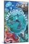 Oregon Coast - Marine Life Montage-Lantern Press-Mounted Art Print