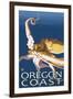 Oregon Coast Octopus-Lantern Press-Framed Art Print