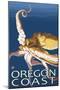 Oregon Coast Octopus-Lantern Press-Mounted Art Print