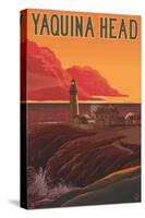 Oregon Coast Yaquina Head Lighthouse-Lantern Press-Stretched Canvas