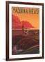 Oregon Coast Yaquina Head Lighthouse-Lantern Press-Framed Art Print