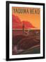 Oregon Coast Yaquina Head Lighthouse-Lantern Press-Framed Art Print