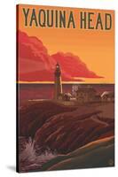 Oregon Coast Yaquina Head Lighthouse-Lantern Press-Stretched Canvas